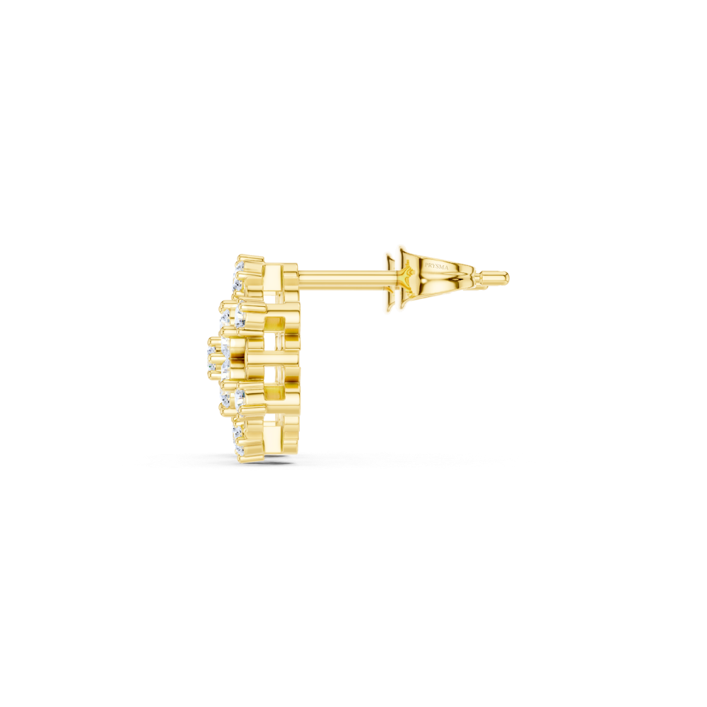 Celestial Bloom Diamond Stud Earrings