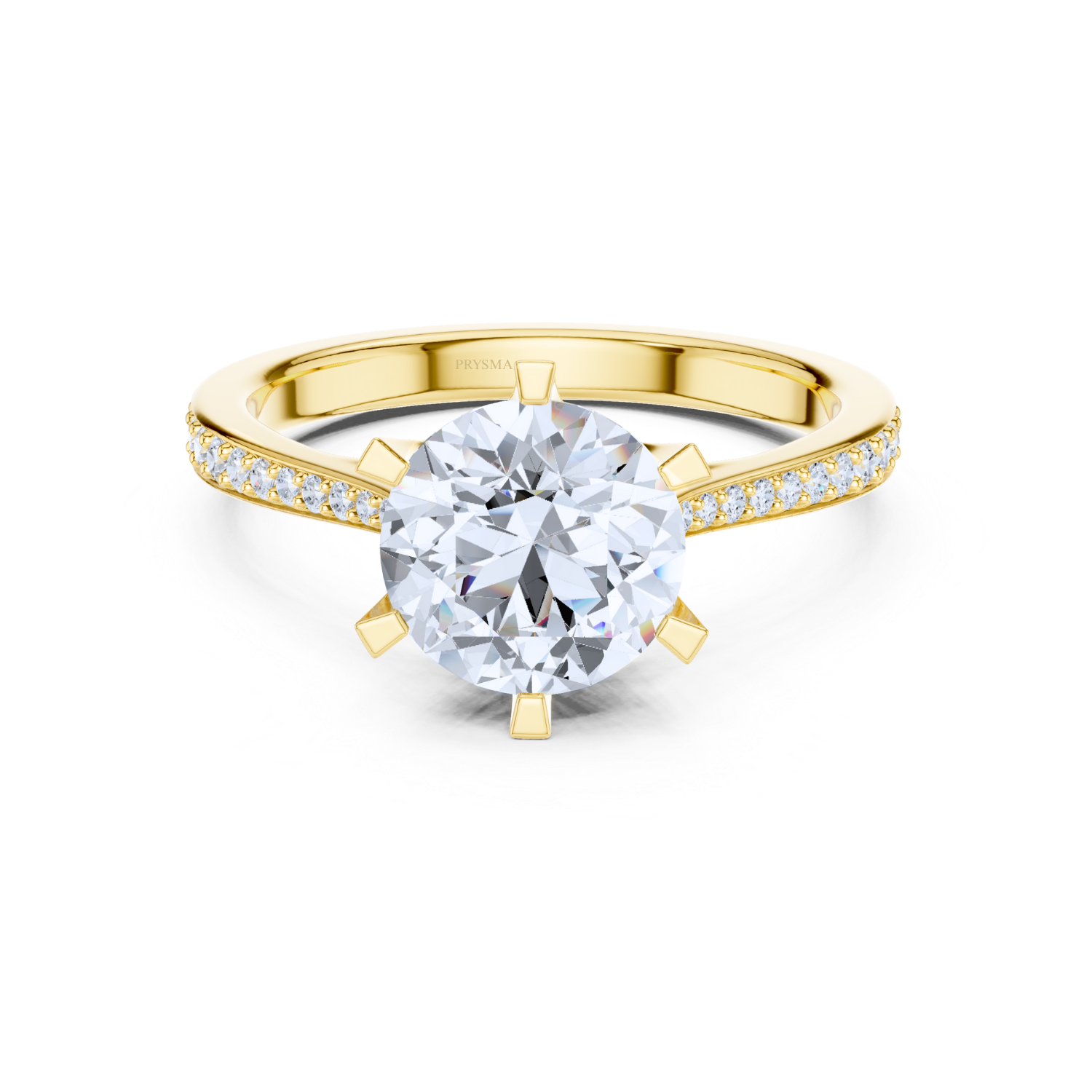 Classic Solitaire Pavé Ring