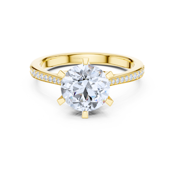 Classic Solitaire Pavé Ring