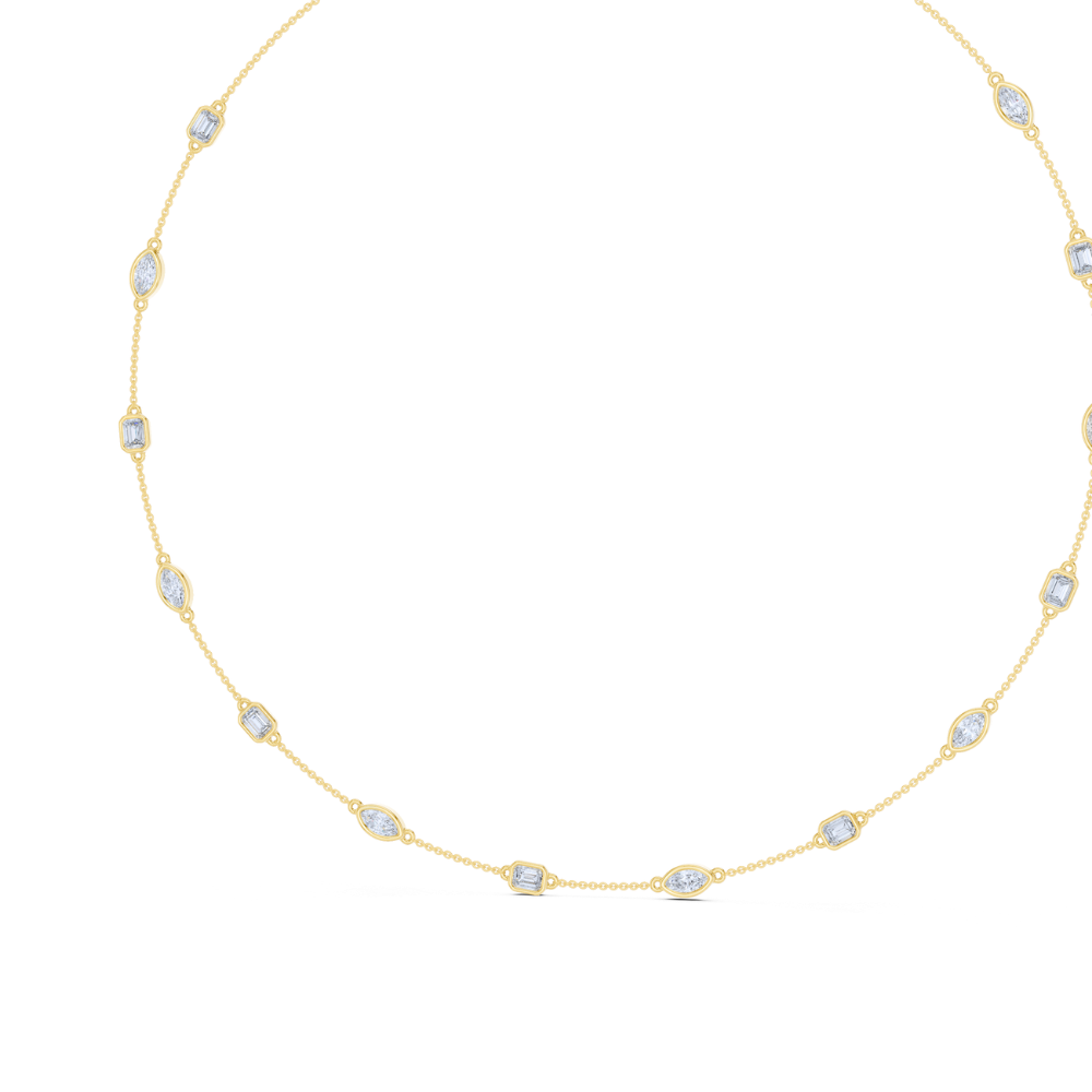 Lumia Emerald Diamond Chain Necklace