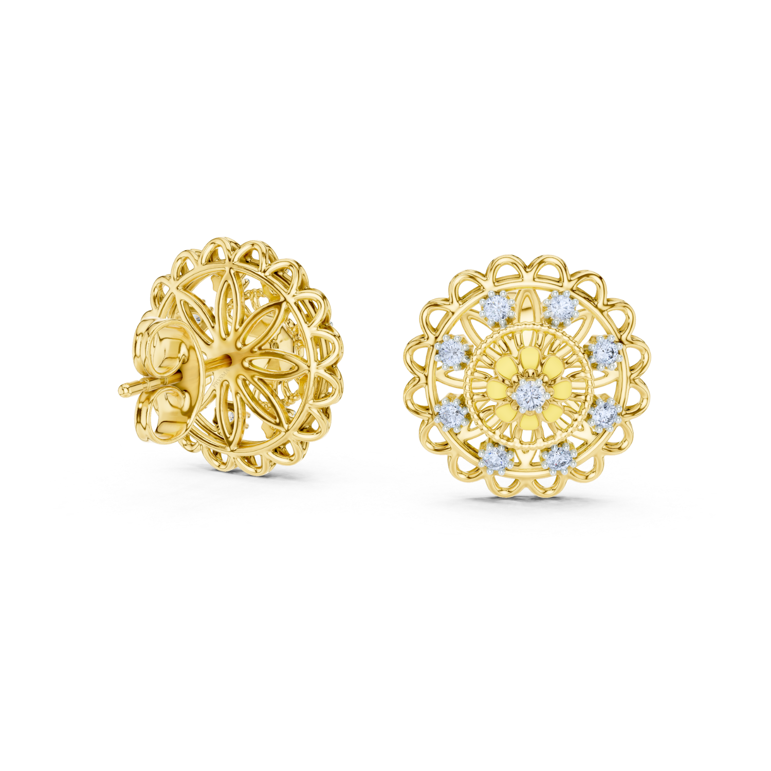 Floral Radiance Stud Earrings