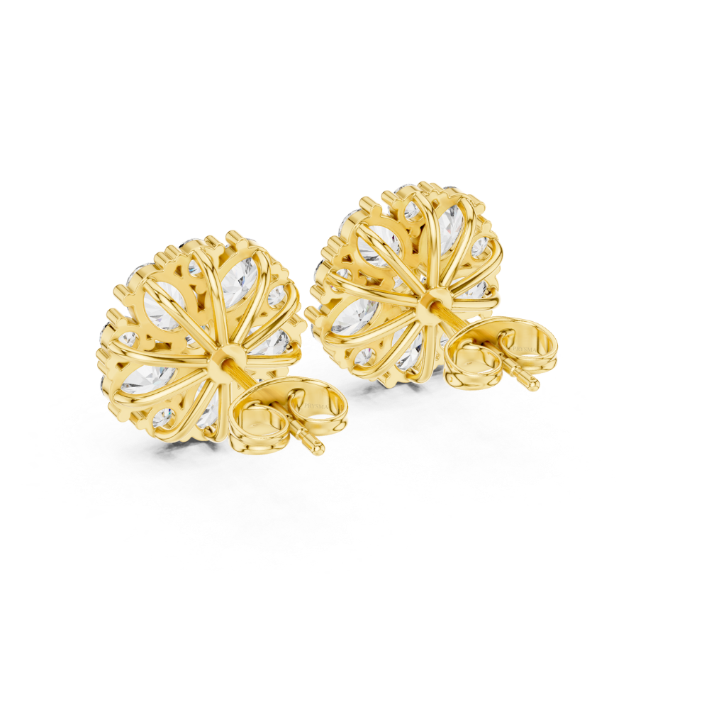 Aurora Bloom Diamond Stud Earrings