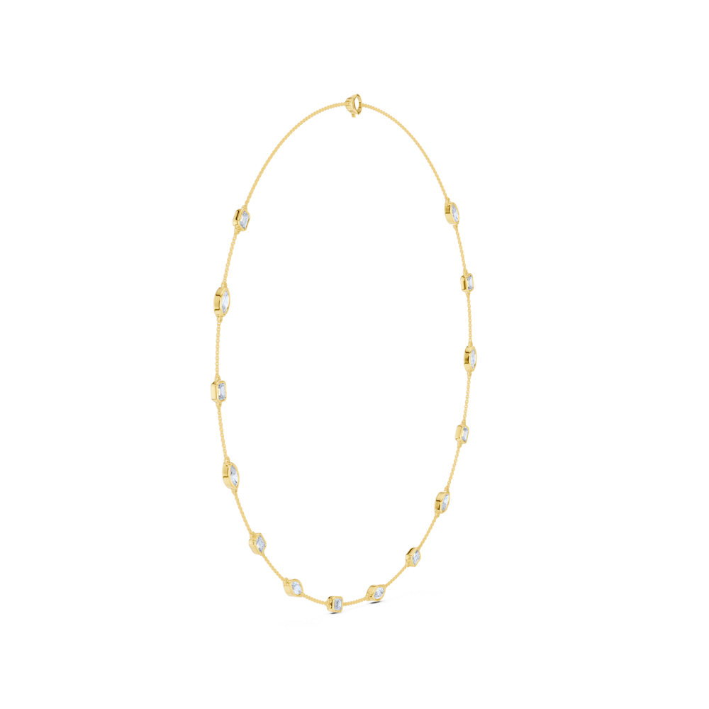 Lumia Emerald Diamond Chain Necklace