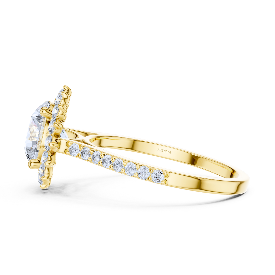 Classic Floral Halo Diamond Ring