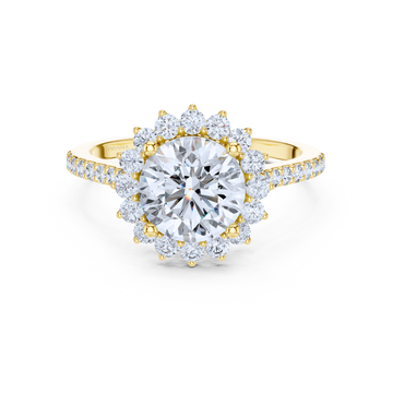 Classic Floral Halo Diamond Ring