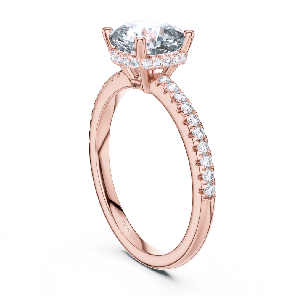 Radiant Cushion-Cut Diamond Ring with Pavé Ring