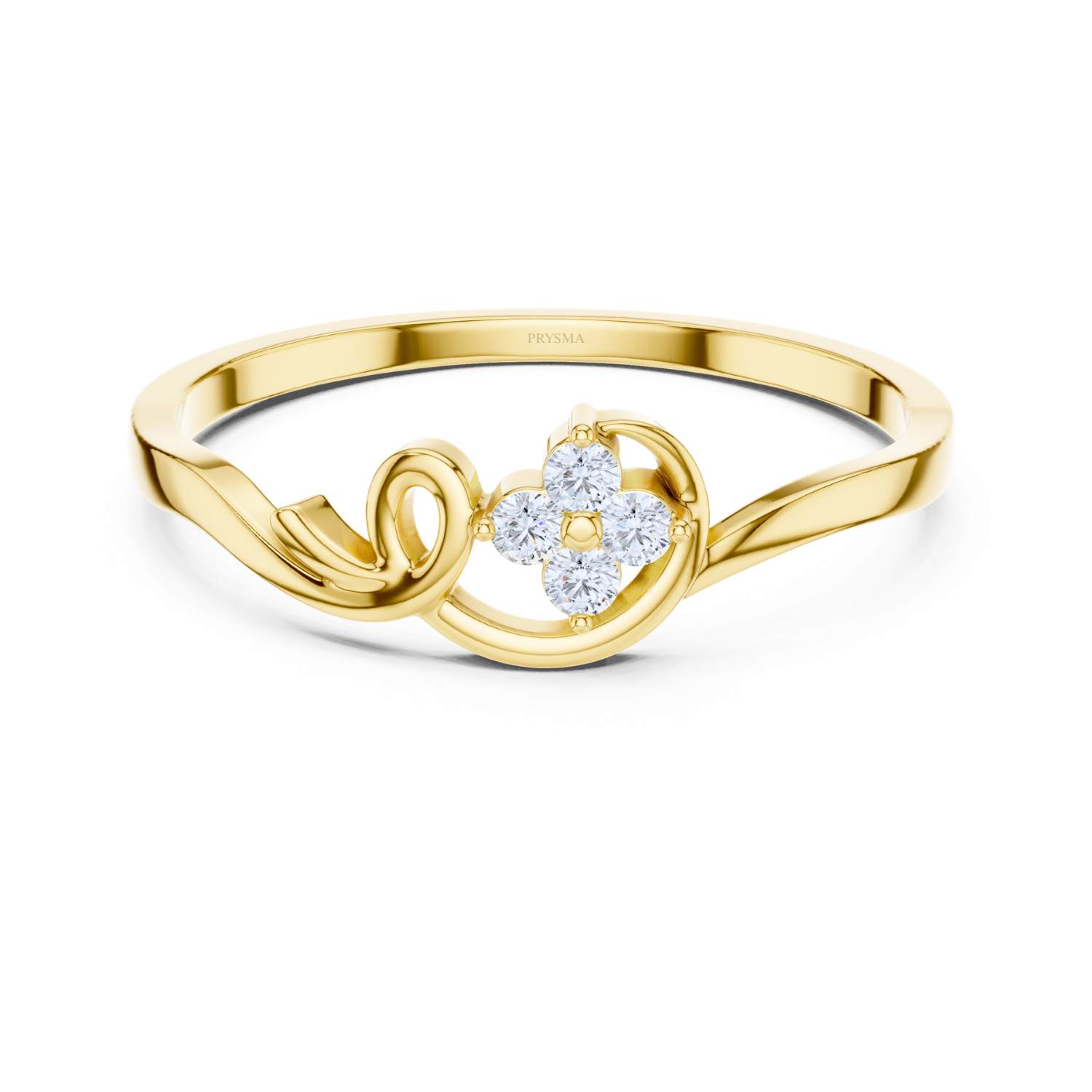 Elegant Twin Spark Heart Ring