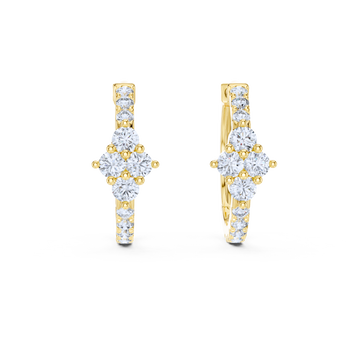 Ethereal Cluster Diamond Huggie Hoops
