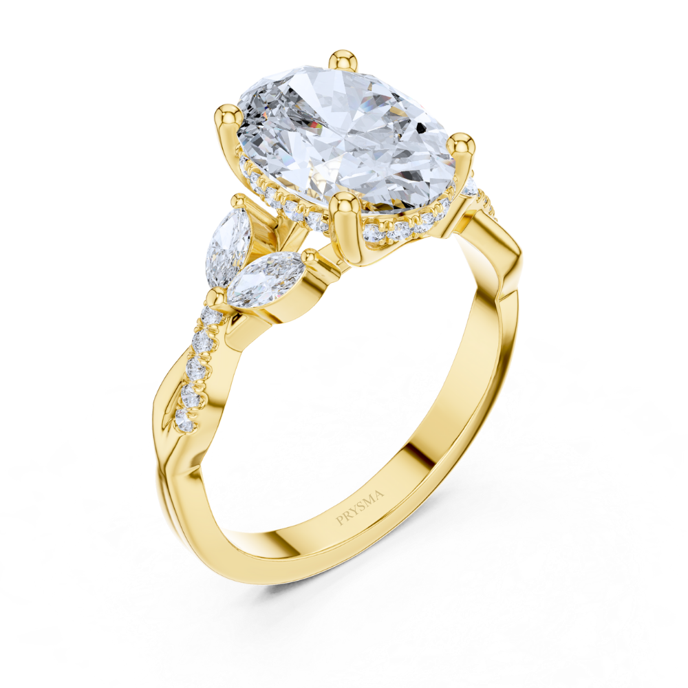 Celestia Oval Marquise Diamond Ring