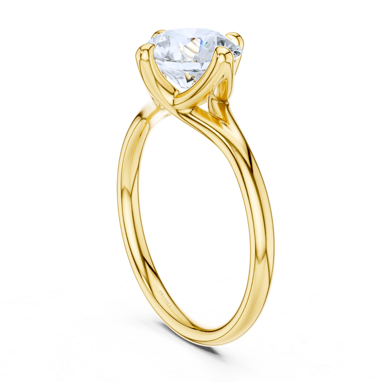 Modern Round Cut Solitaire Ring