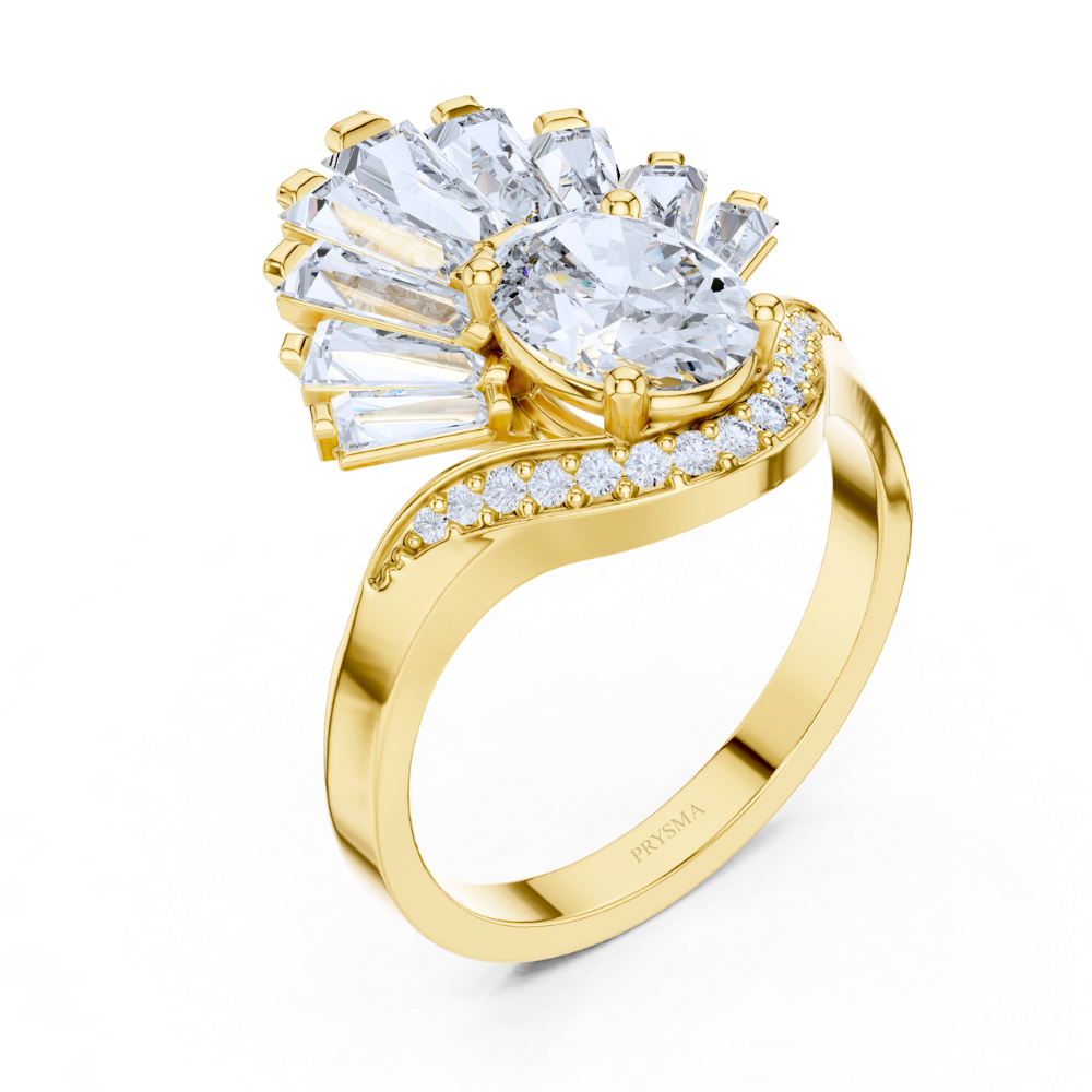 Baguette Crest Ring