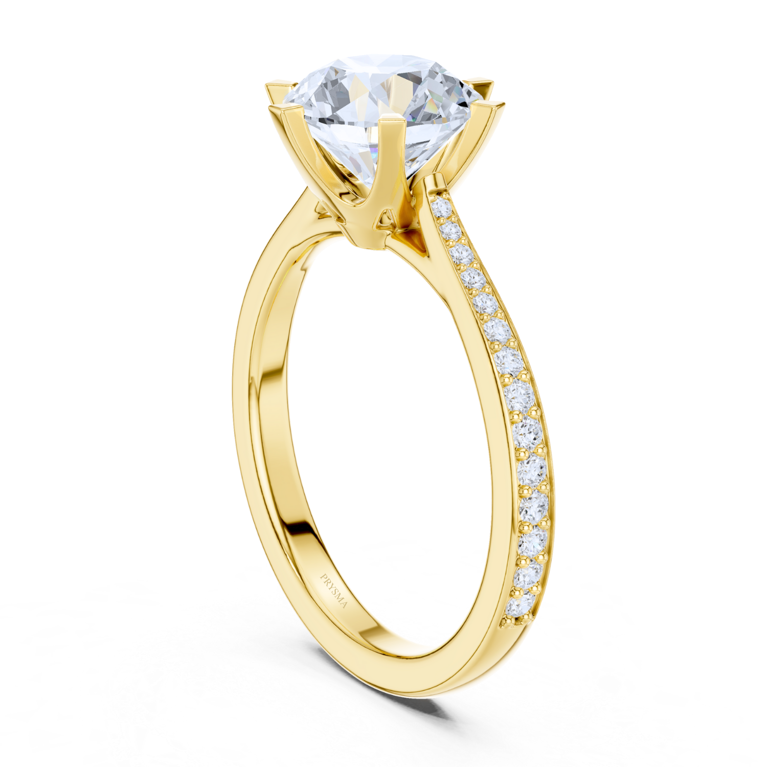 Classic Solitaire Pavé Ring
