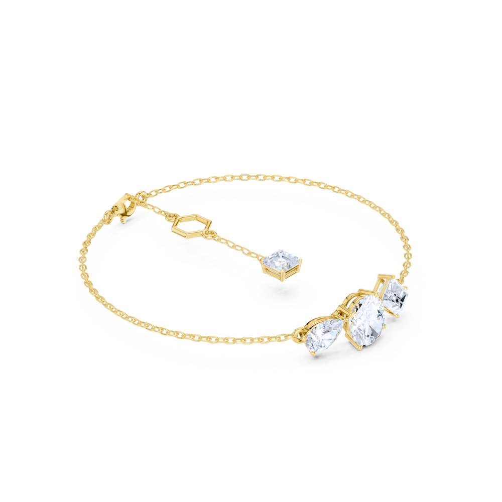 Trio Radiance Mixed-Cut Diamond Bracelet