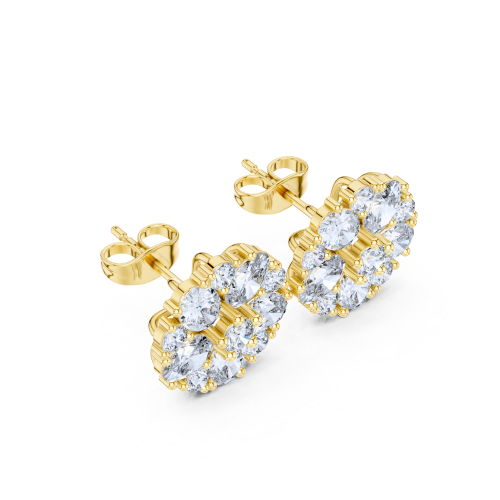 Aurora Bloom Diamond Stud Earrings