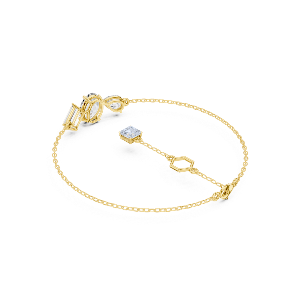 Trio Radiance Mixed-Cut Diamond Bracelet