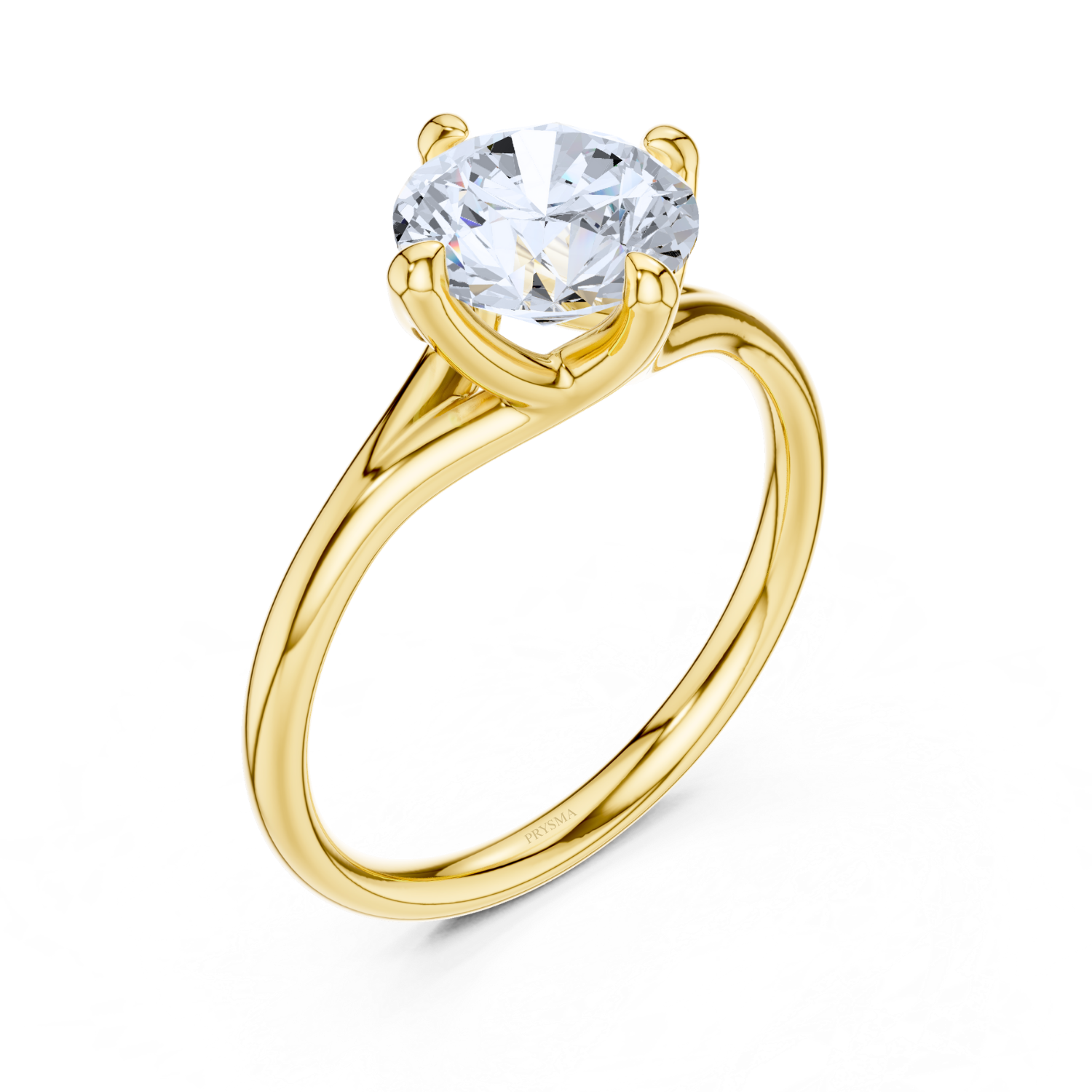 Modern Round Cut Solitaire Ring