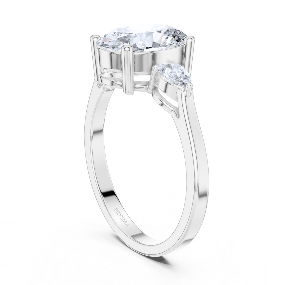 The Celeste Oval Trilogy Ring