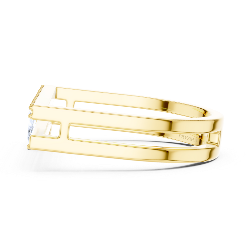 Marquise Charm Geometric Ring
