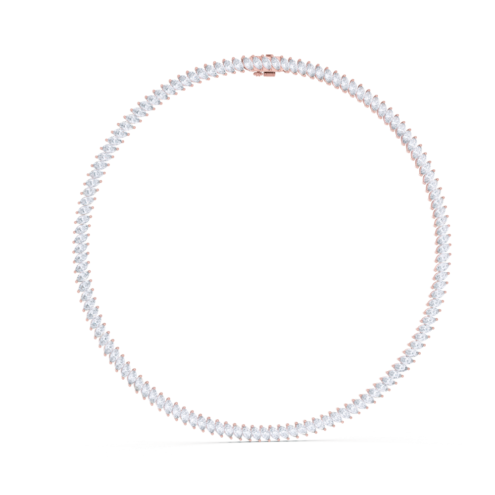 Virella Marquise Diamond Tennis Necklace