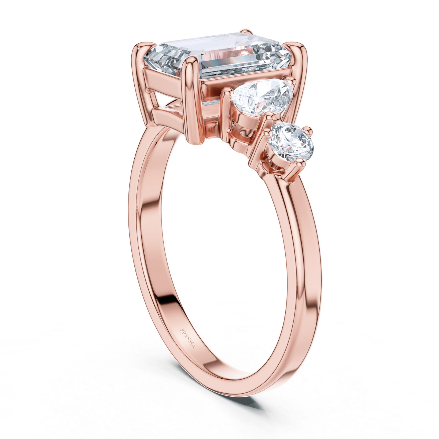 Golden Axis Emerald Diamond Ring