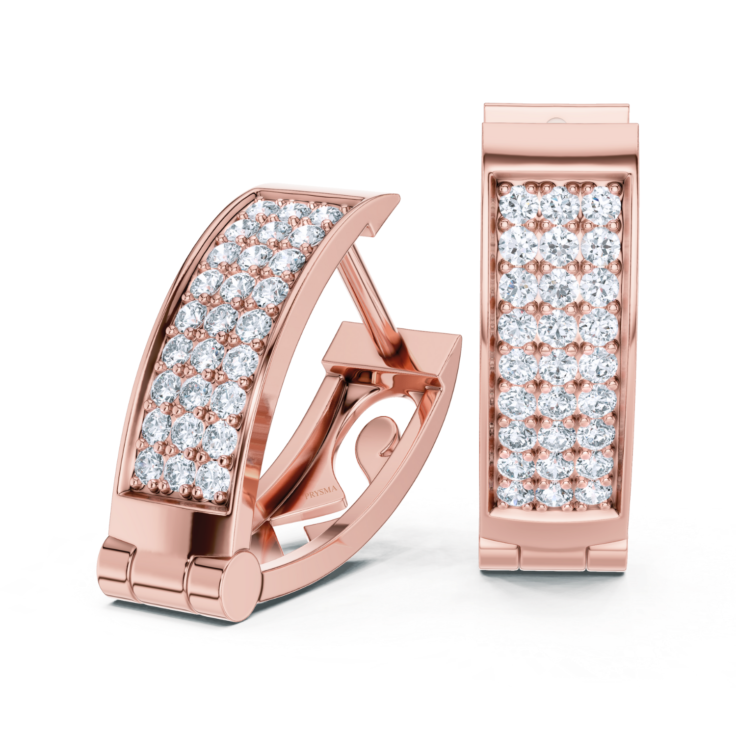 Classic Pave Diamond Hoop Earrings