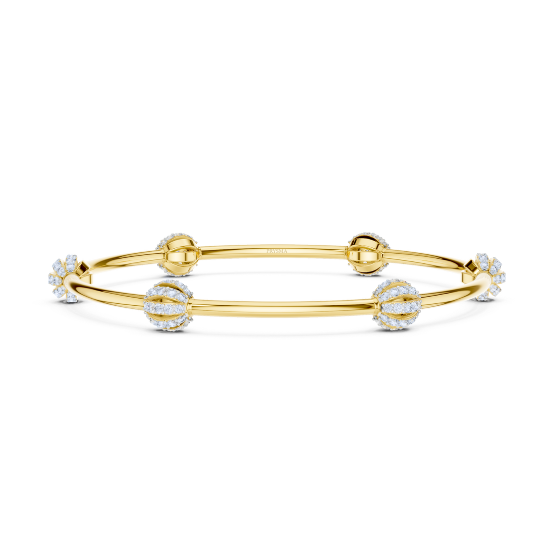 Radiant Bloom Orb Diamond Bangle