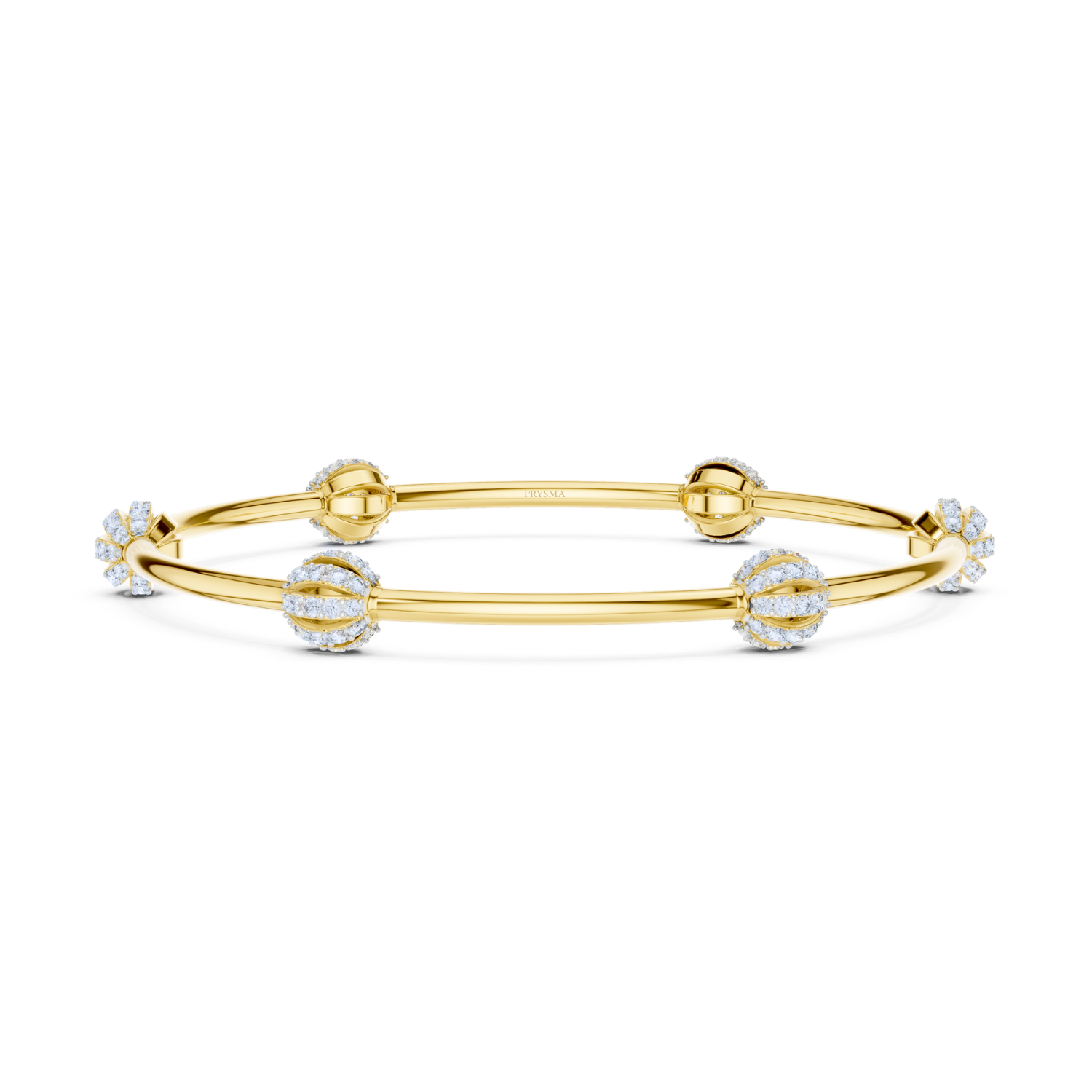 Radiant Bloom Orb Diamond Bangle