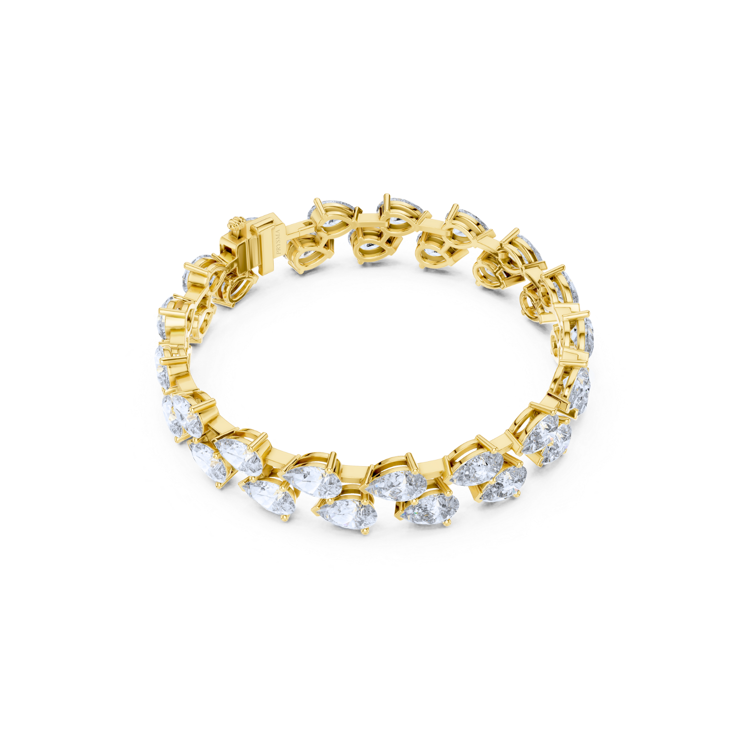 Luxe Pear Diamond Eternity Bracelet