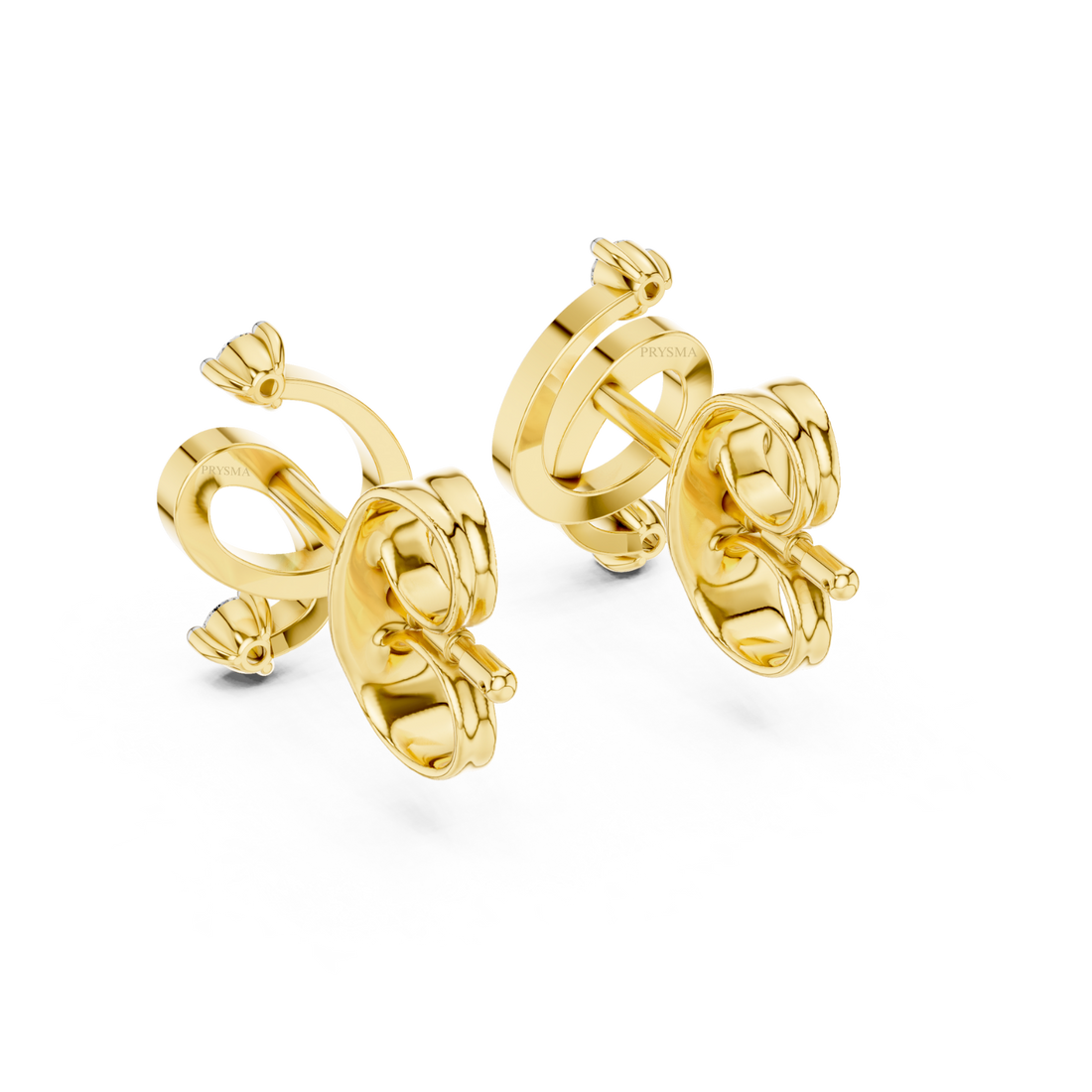 Elegant Swirl Diamond Earrings