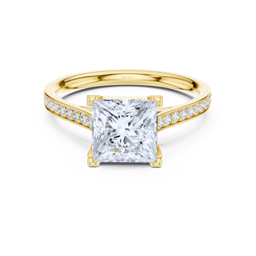 Princess-Cut Cathedral Pave Ring