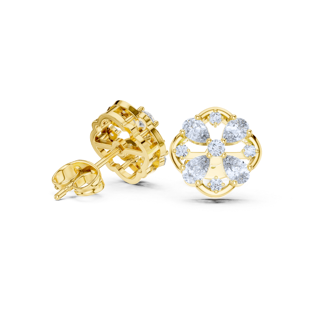 Teardrop Harmony Diamond Studs