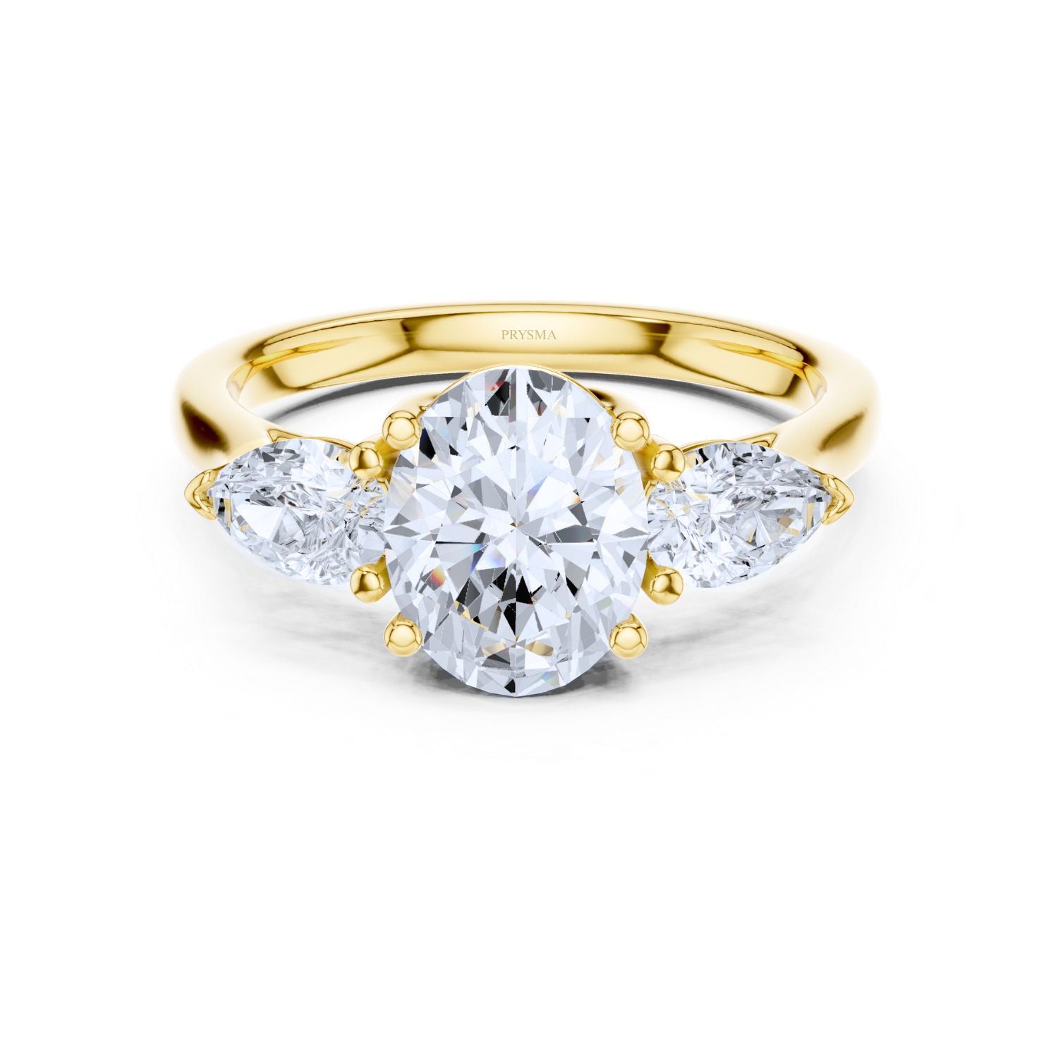 Three-Stone Oval Diamond Ring