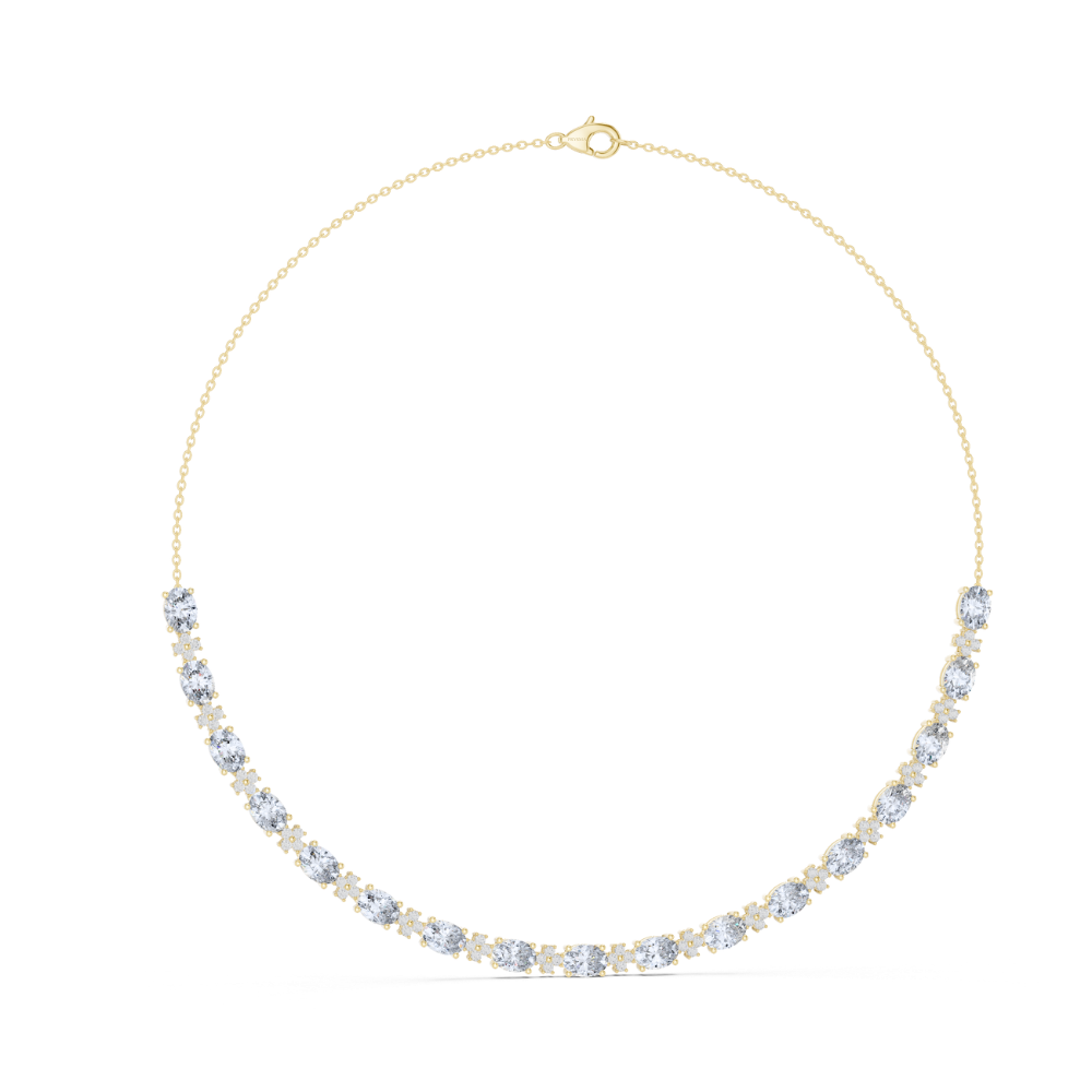 Celestia Oval Diamond Necklace