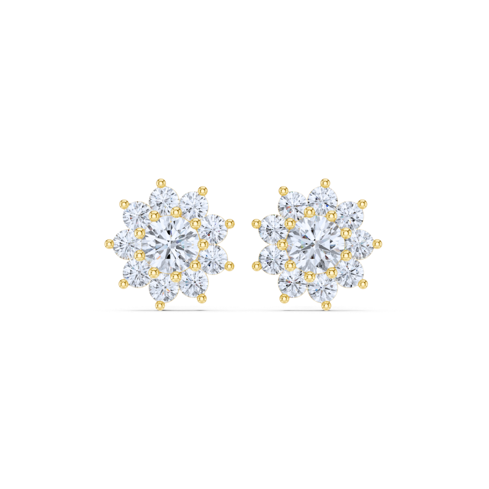Starlight Cluster Diamond Stud Earrings