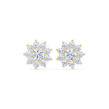 Starlight Cluster Diamond Stud Earrings