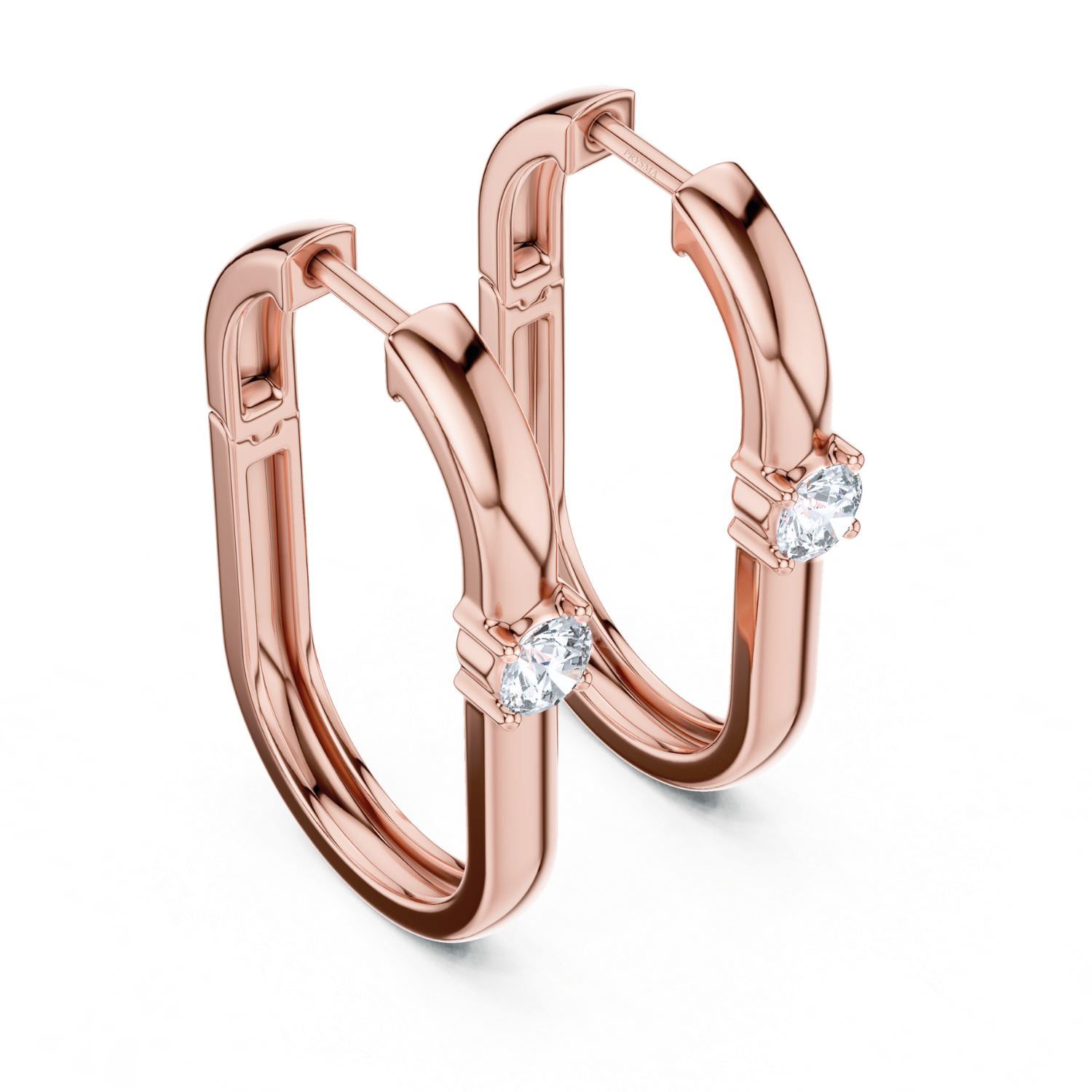 Classic Solitaire Huggie Earrings