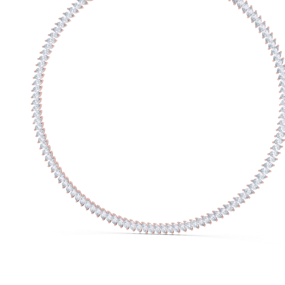 Virella Marquise Diamond Tennis Necklace