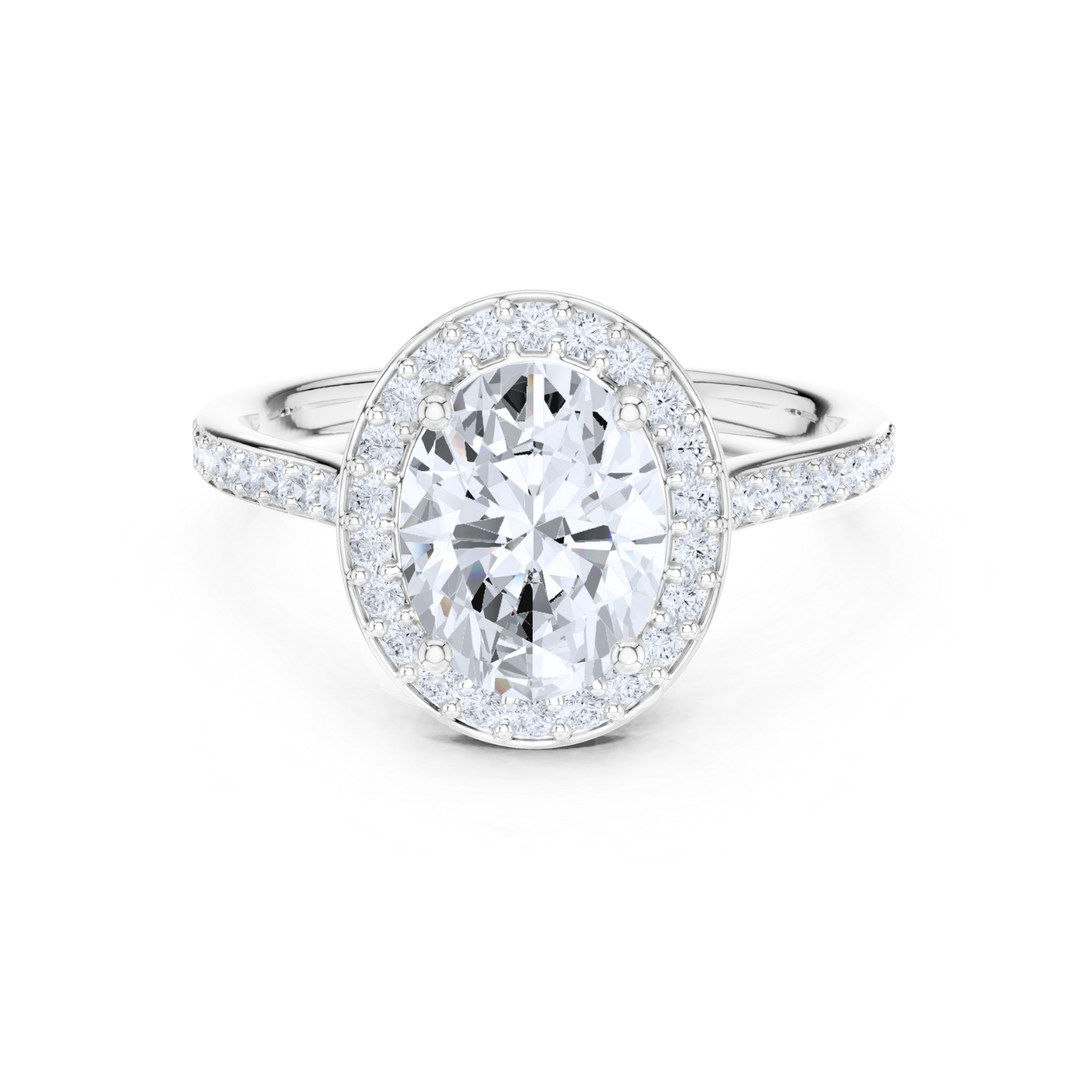 Oval Halo Diamond Ring