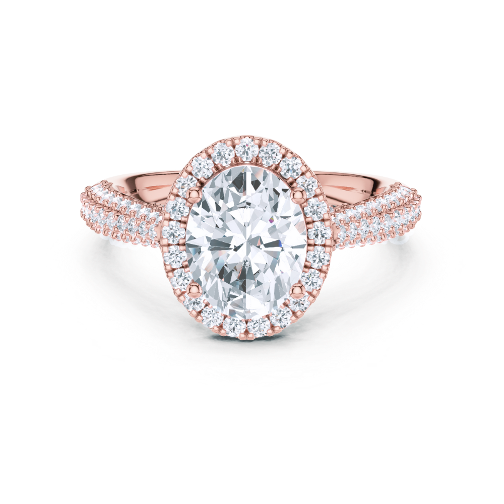 Oval Halo Splendor Diamond Ring