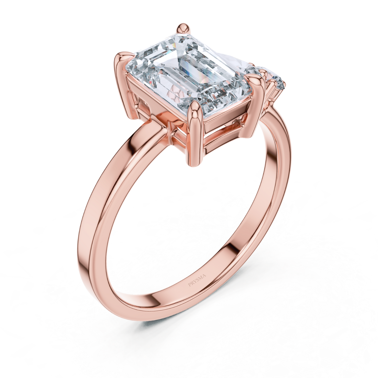 Golden Axis Emerald Diamond Ring