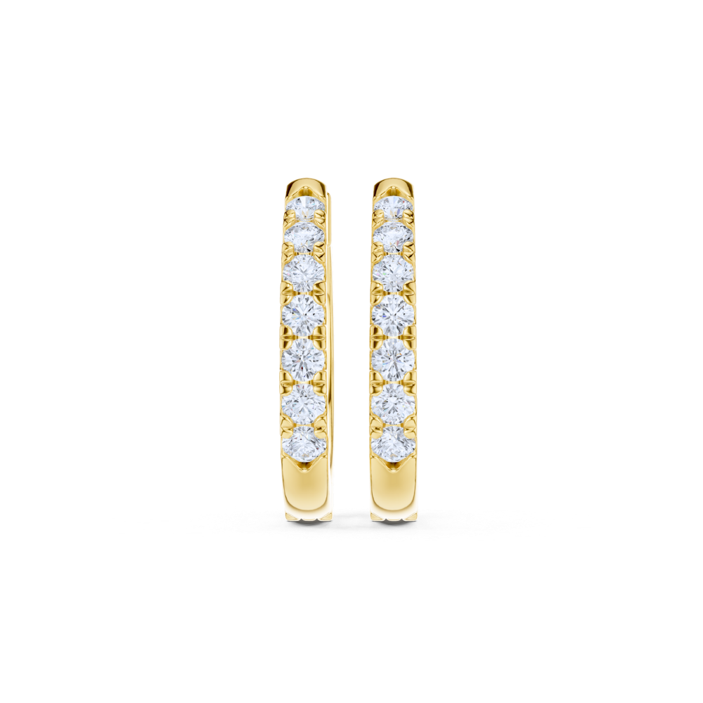 Radiant Line Diamond Hoop Earrings