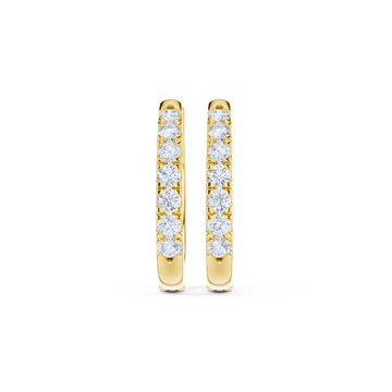 Radiant Line Diamond Hoop Earrings