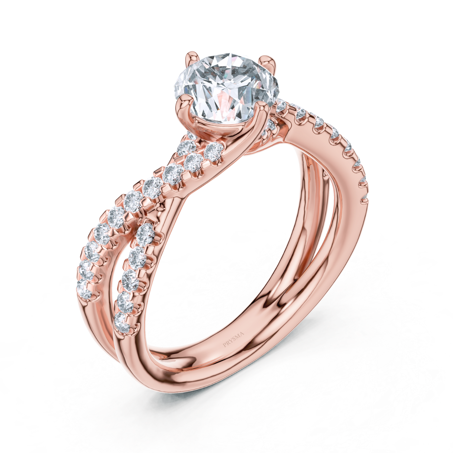 Twisted Infinity Diamond Ring