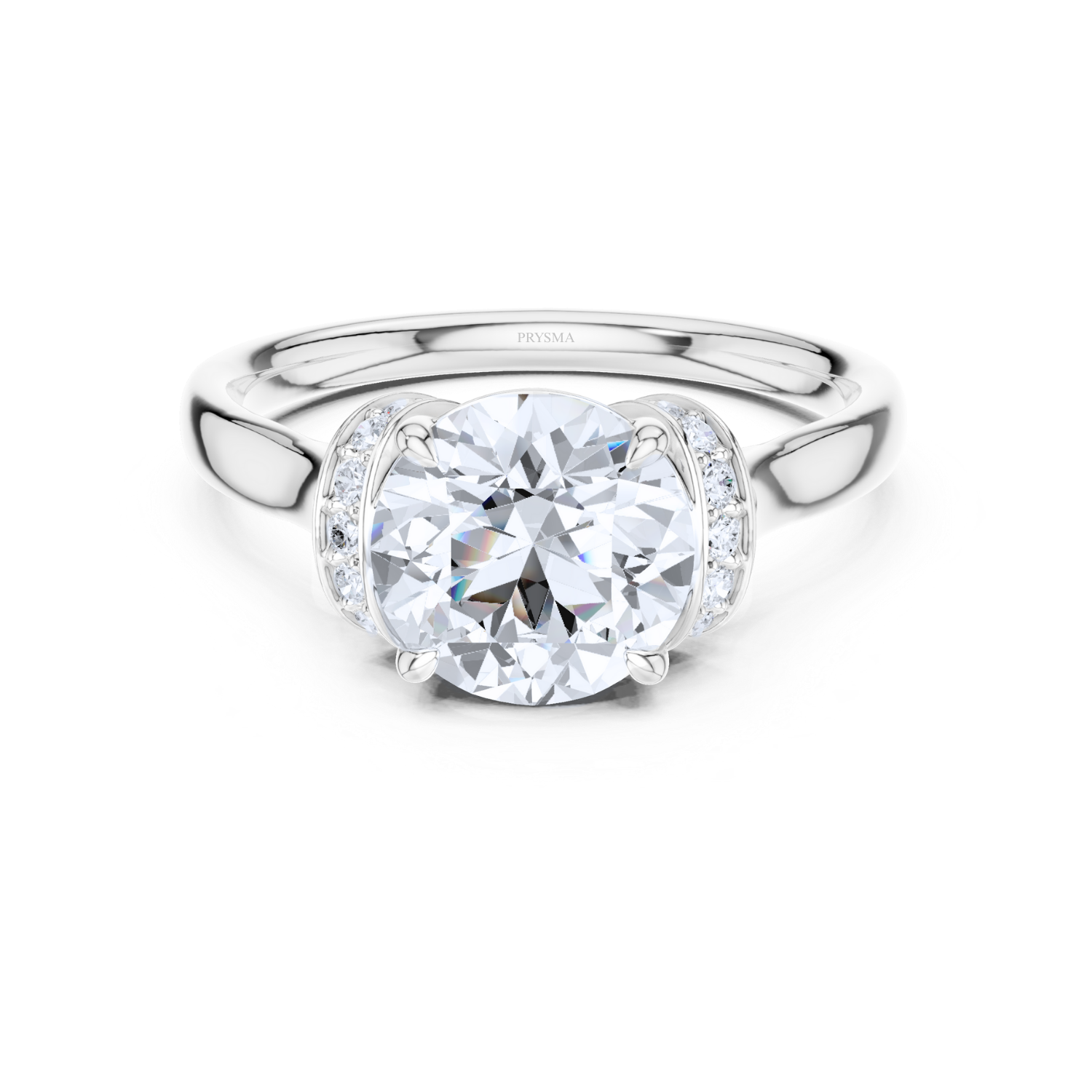 Twisted Pave Cathedral Ring