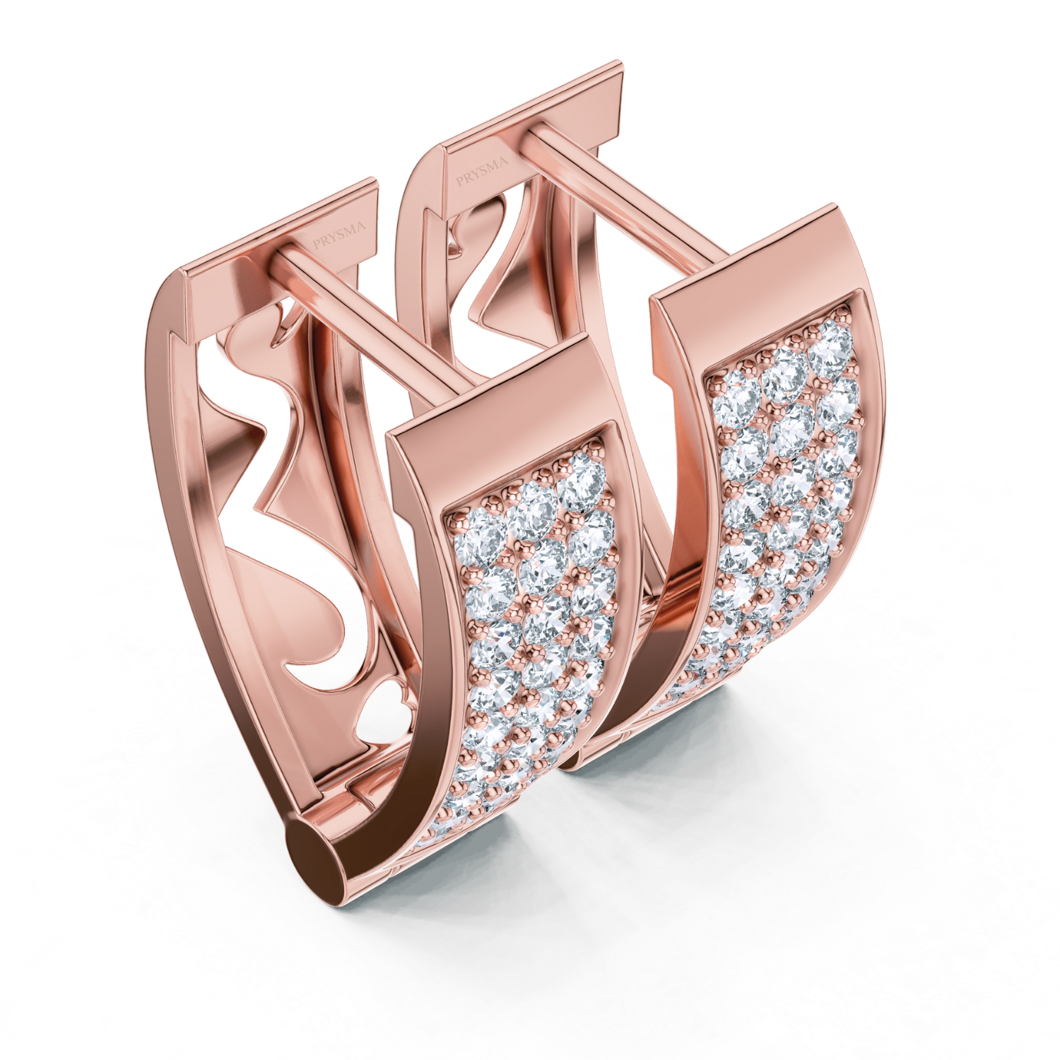 Classic Pave Diamond Hoop Earrings