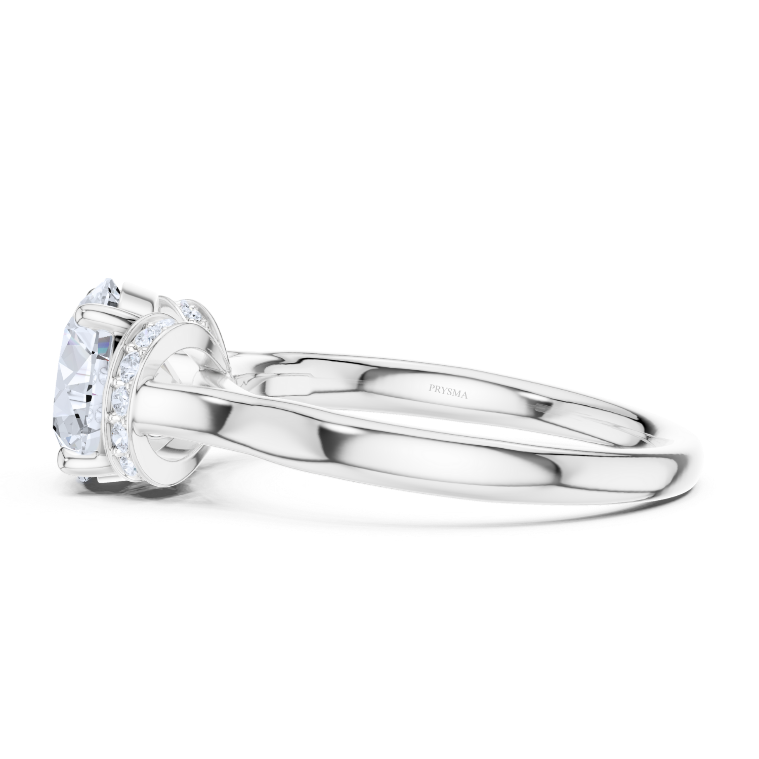 Twisted Pave Cathedral Ring