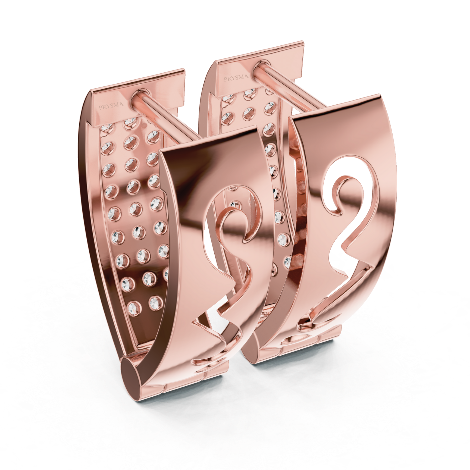 Classic Pave Diamond Hoop Earrings