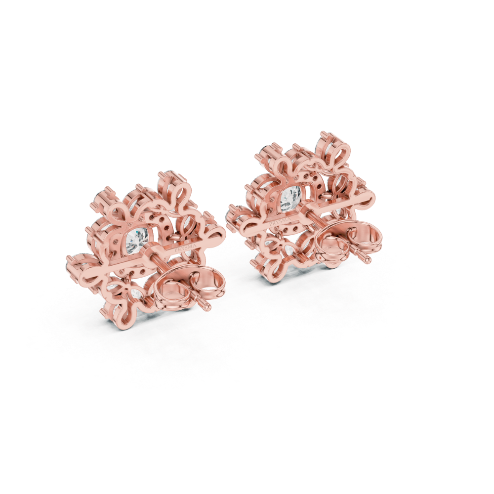 Radiant Bloom Diamond Studs