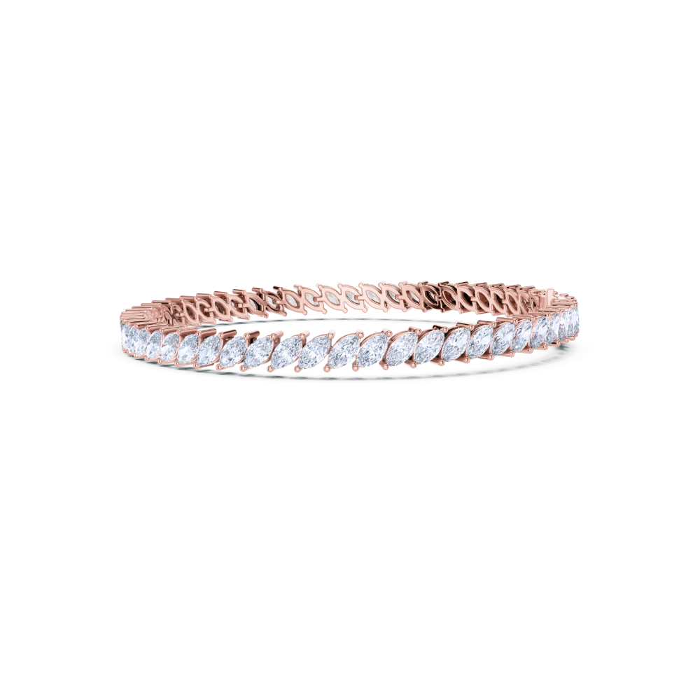 Elara Marquise-Cut Diamond Tennis Bracelet
