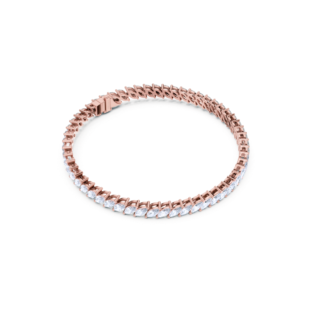 Elara Marquise-Cut Diamond Tennis Bracelet